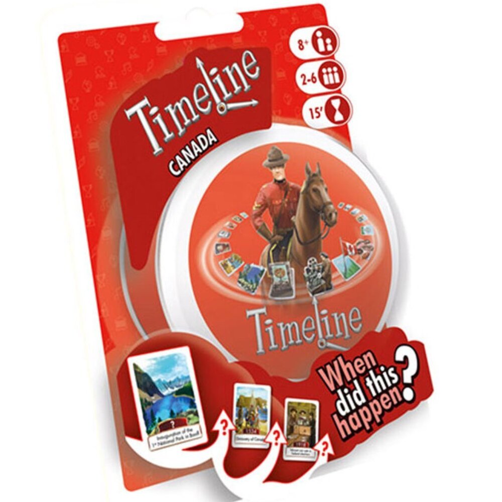 Timeline Canada Learning Card Game Tin Box English Version Age 8+ New Sealed